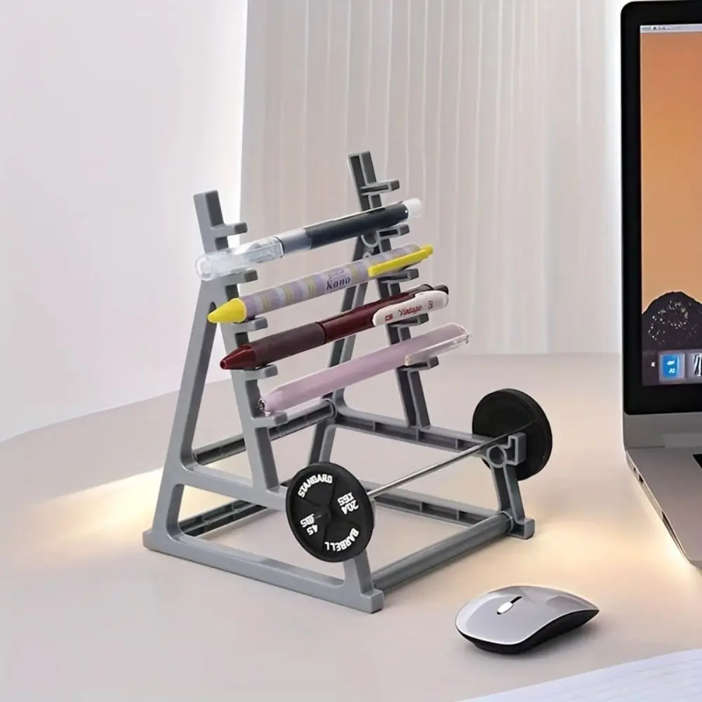 Home Decor Fitness Themed Barbell Rack Pen Rack Stylish Decor Pen Holder Desk Organizer Home Decor