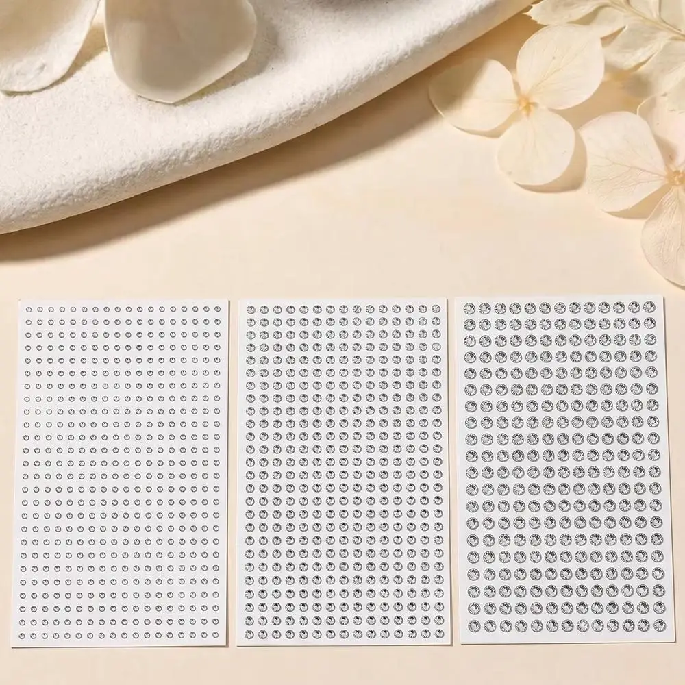 Fake Nose Rings Face Gems Hair Gems Self-Adhesive Face Jewels Eye Jewels Rhinestones 2/2.5/3mm DIY Face Gems Stick On