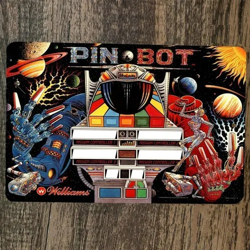 Pin Bot Arcade Video Game  Metal Wall Sign Poster