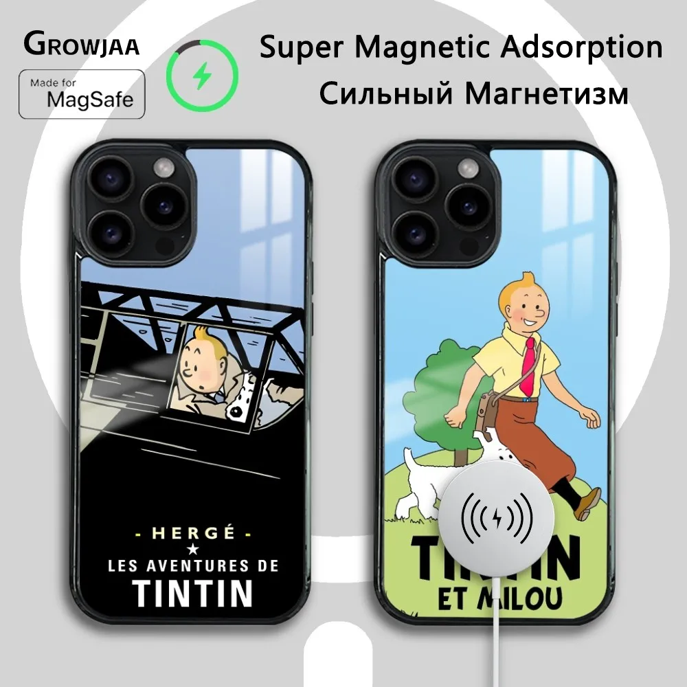 

The A-Adventures Of T-tintinS Phone Case For iPhone 16 15 14 13 12 11 Pro Max Plus Mini Magsafe Mirror Wireless Magnetic Cover