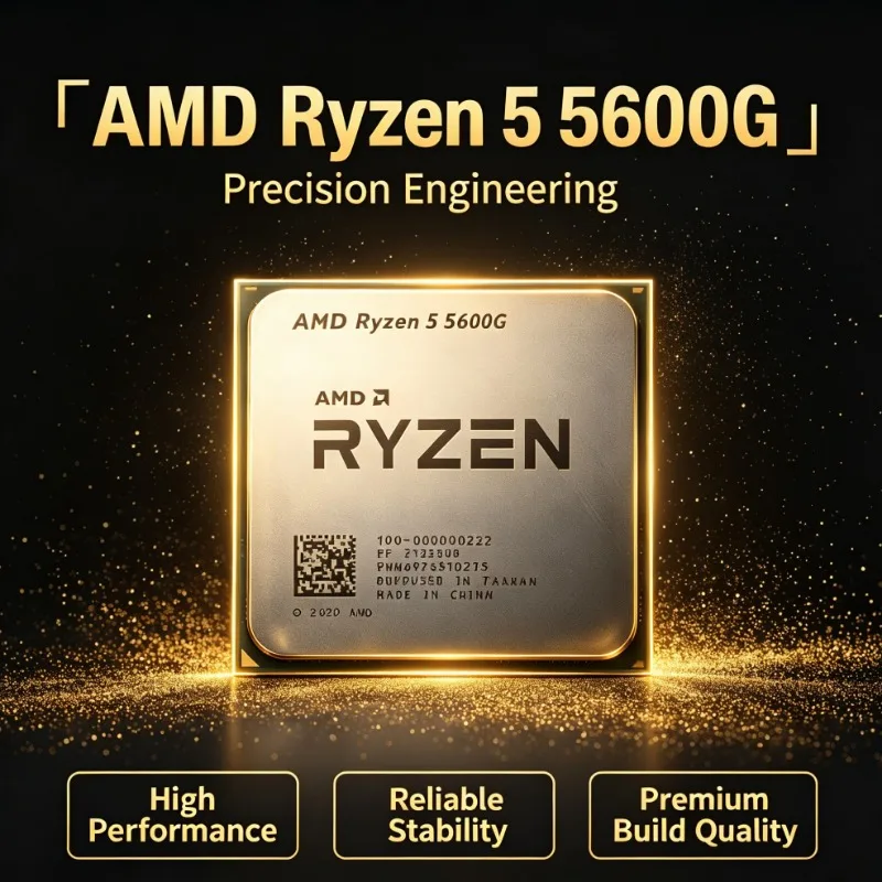 Ryzen 5 5600G Desktop CPU 3.9GHz 6‑Core 12‑Thread 65W L3 16M 100‑000000252 Socket AM4 Processor With Integrated Vega Graphics