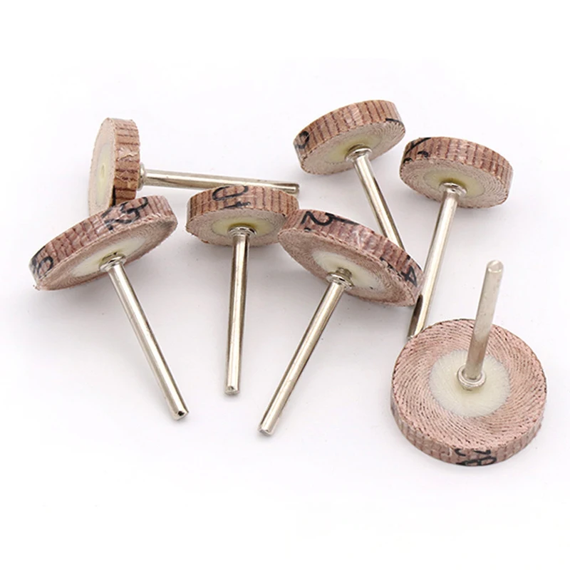 1-10pcs 20/25mm Sandpaper Mounted Point Grinding Head T-shaped Wheels Polishing Rotary Tools With 3mm Shank 240# Grit