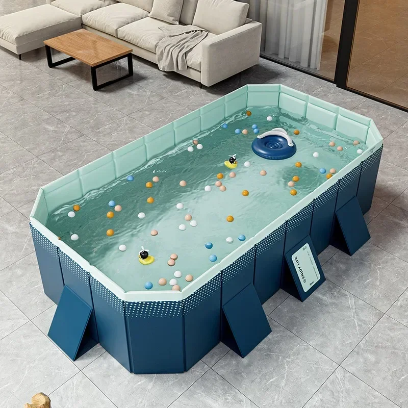 Family Fun Bath Basin Bath Tub Thickened Durable Inflatable Foldable Kiddie Water Pool Family Use Easy Setup Pool Outdoor