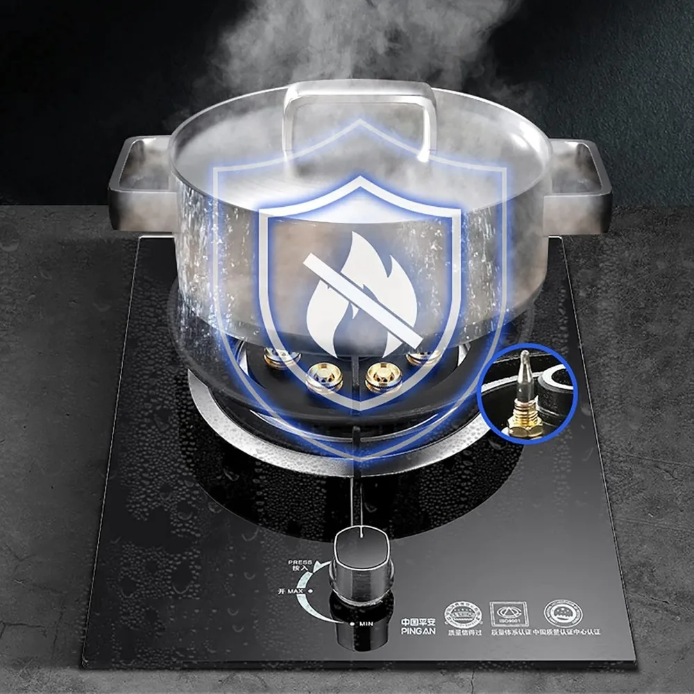 バーナー ガスコンロ ガスコンロ ビルトイン ブラックガラス ガスコンロ 33CM、卓上キッチン調理コンロ、お手入れ簡単、アウトドアキャンプ用