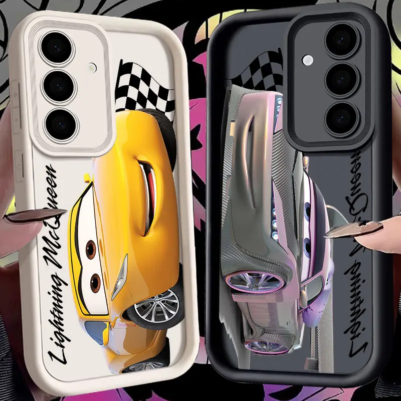 

Cartoon Silicon Soft Case For Samsung Galaxy S26 S25 Ultra S24 S23 Plus S22 S21 S20 FE Mcqueen Cars Movie Protection Phone Cover