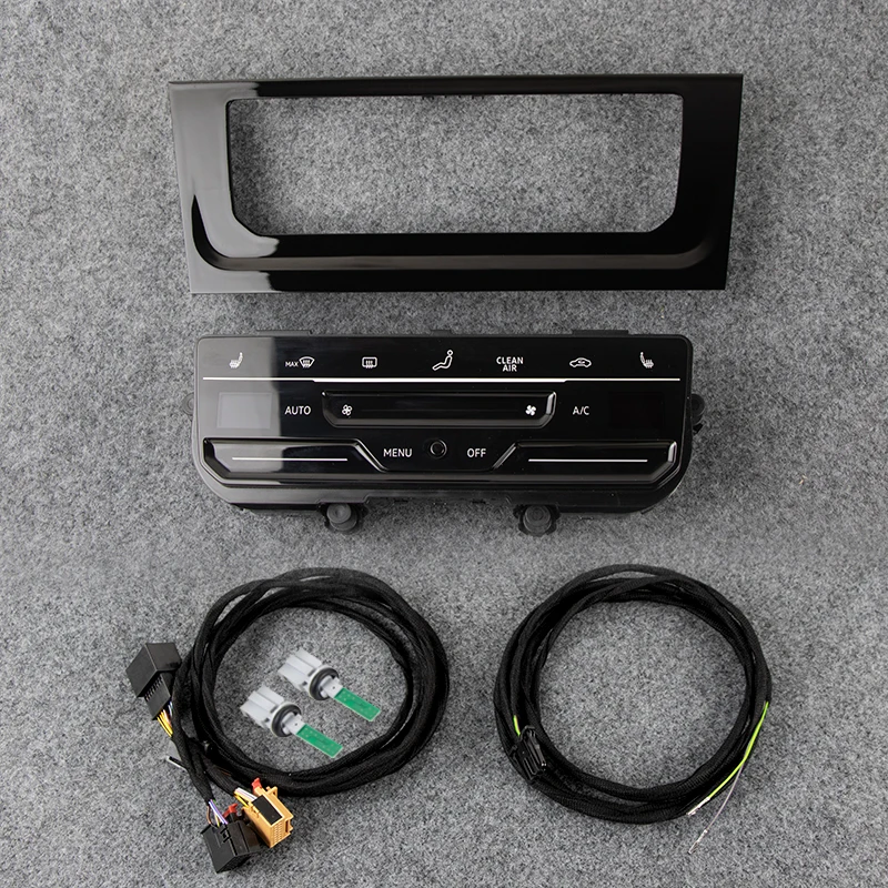 Panel de interruptores de aire acondicionado automático con pantalla táctil LCD OEM para VW Golf 7 7.5 Golf R MK7, interruptor de asiento con calefacción, control de clima.