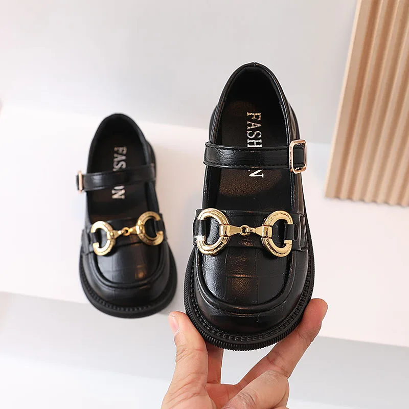 

2025 British Mary Jane Girl Leather Shoes Soft Sole Princess Shoe Sweet Lolita Shoes Kids Shoes Dress for Girls