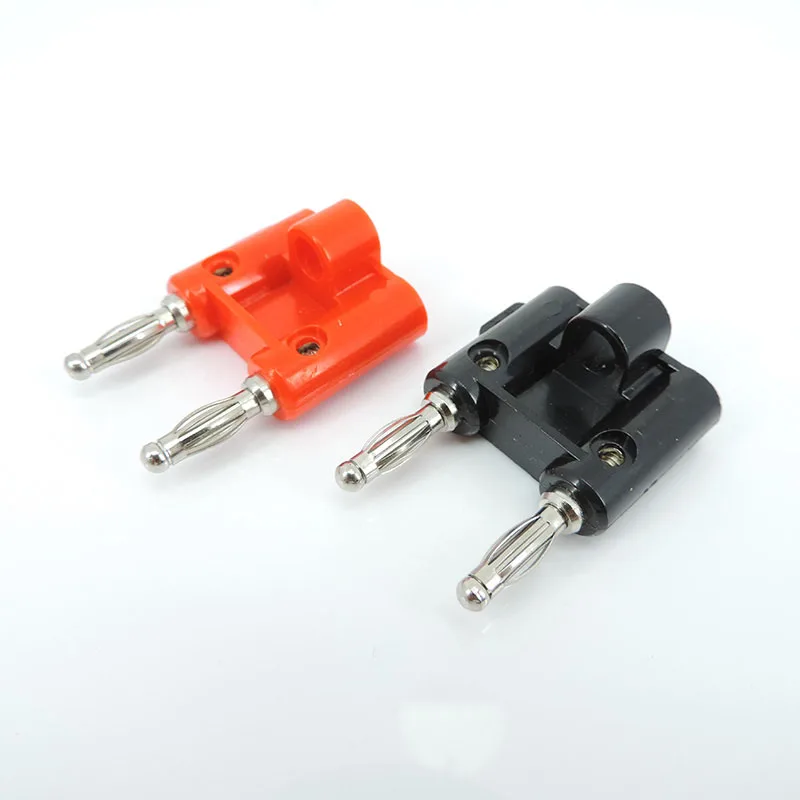 

Double Dual 4mm Banana Plug socket for Binding Post Jack Speaker Adapter Nickel plated Connectors Screw red black