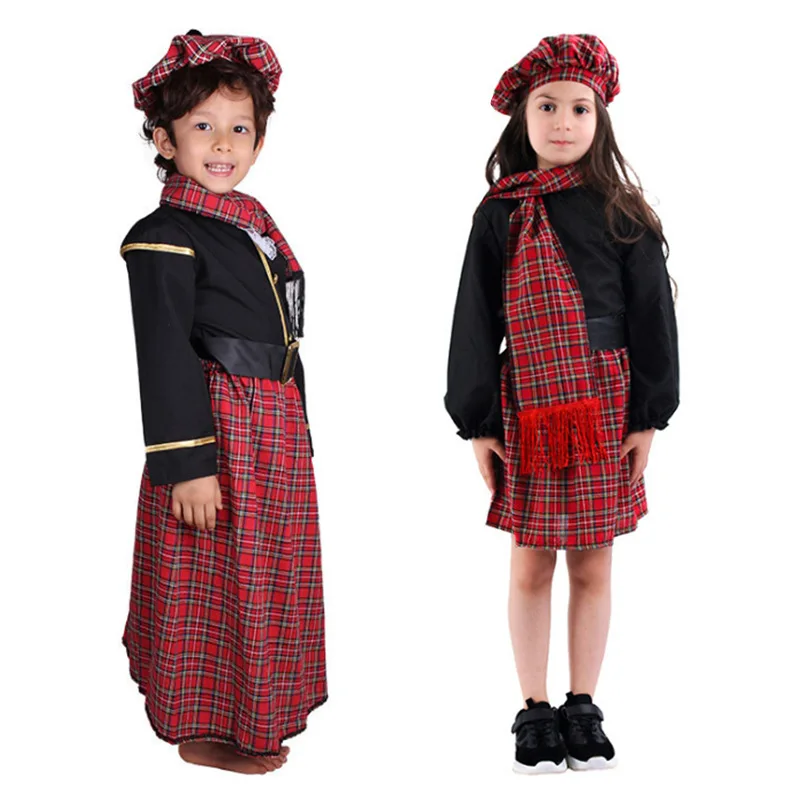 NATIONAL  holiday Costume National Culture Party Scotland girl Suit for boy beer costume