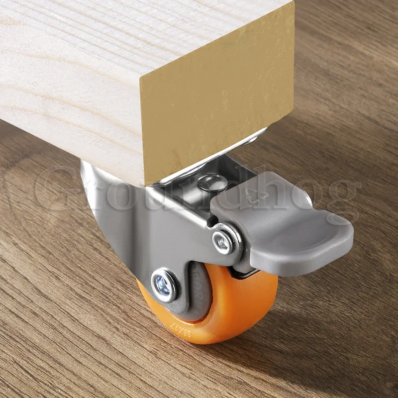 4 Pieces 1.5 Inch Swivel Caster Wheels Polypropylene 360 Degree Threaded Stem Caster Wheel M8 X 20mm, 200lb Total Load Capacity