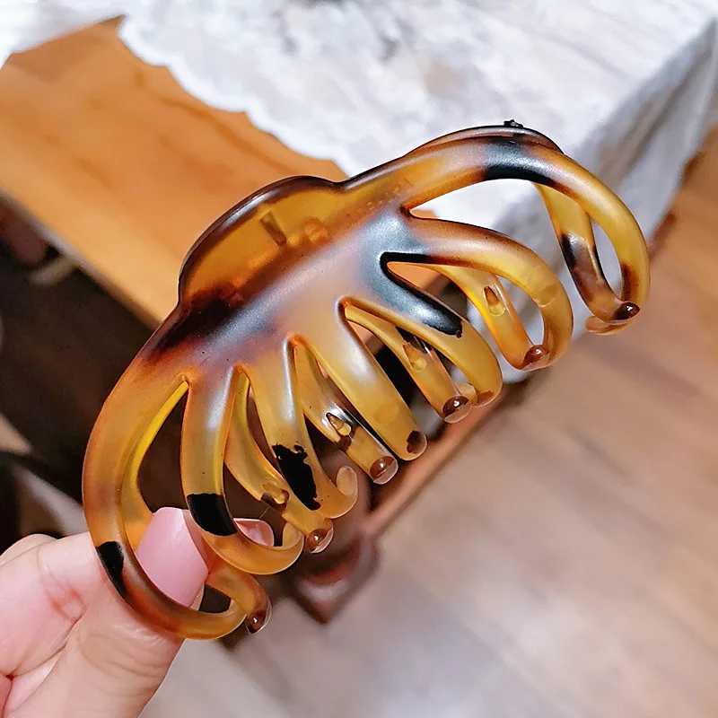 1PC Koreanische Feste Große Haar Klaue Elegante Acryl Haarnadeln Haarspange Krabben Haar Clips für Frauen Mädchen Headwear Haar Zubehör – Detail 8