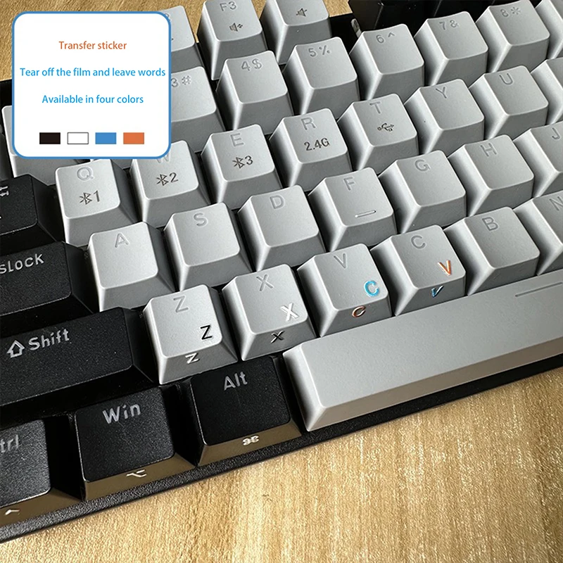 German Tear-Off Film Keyboard Sticker With Tweezers Desktop Laptop Key Sticker Single Film Universal Transparent Sticker
