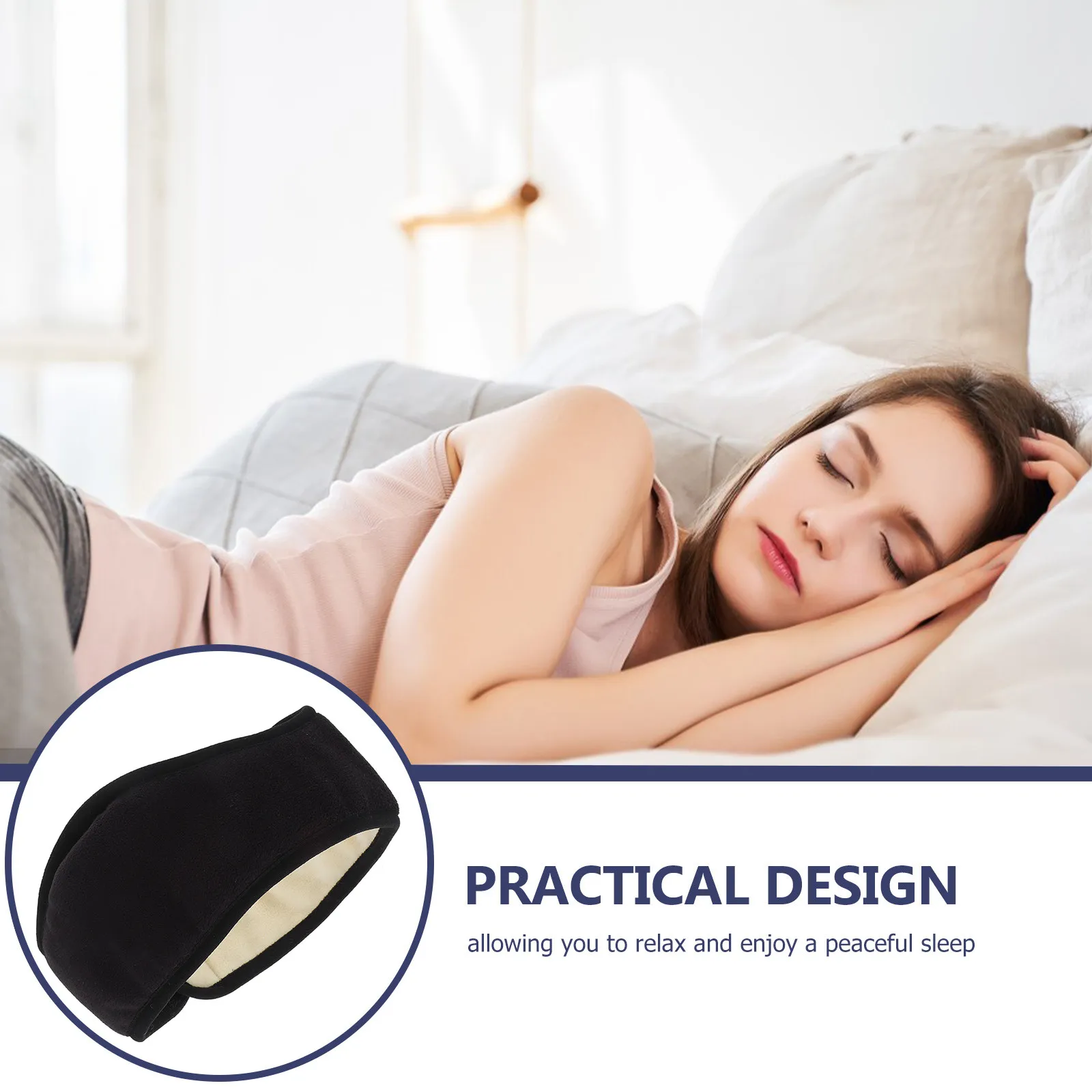 Sleeping Earmuff Headband Soundproof Ear Covers for Sleeping Soft Comfortable Ear Warmers for Travel Study Rest Sleep Earmuffs