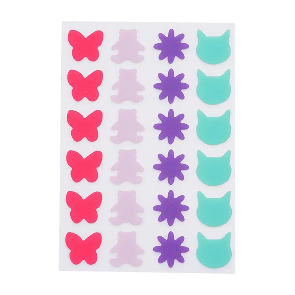 Autocollant coloré en forme d'étoile et de cœur pour le traitement des boutons, 1 feuille, mignon, invisible, couverture, élimination de l'acné, peau, G0y2