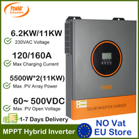 PowMr 6.2KW 11KW Hybrid Solar Inversor DC 48V 230VAC With 120A 160A MPPT Solar Charger Support RS485 Lithium Batteria Off-Grid