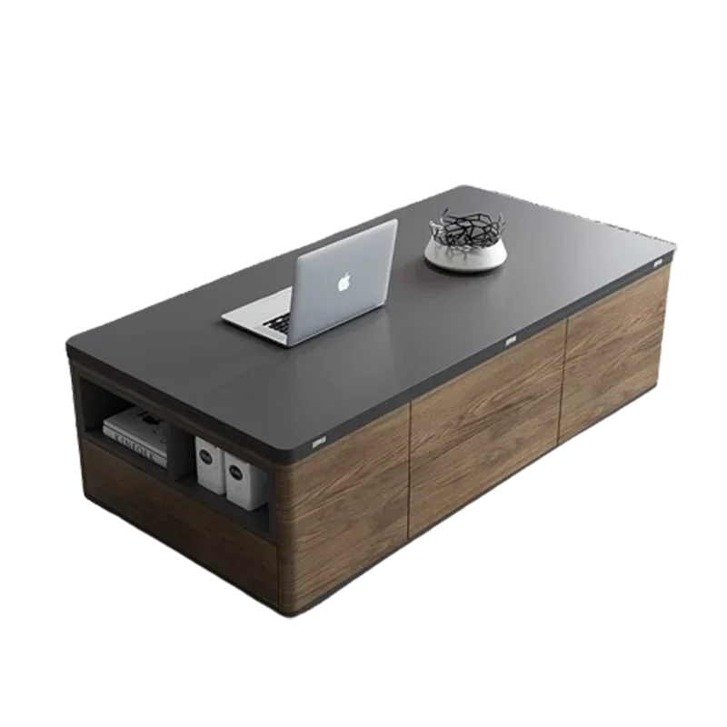 Nordic Drawers Modern Coffee Table Wood Multifunction Simple Black Coffee Table Minimalist Design Mesa Auxiliar Home Furniture