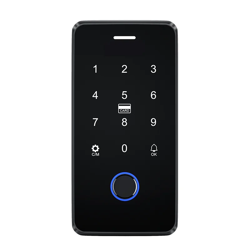 Out-door water-proof fingerprint access control system integrated machine magn-etic lo-ck electric plug-in set tools