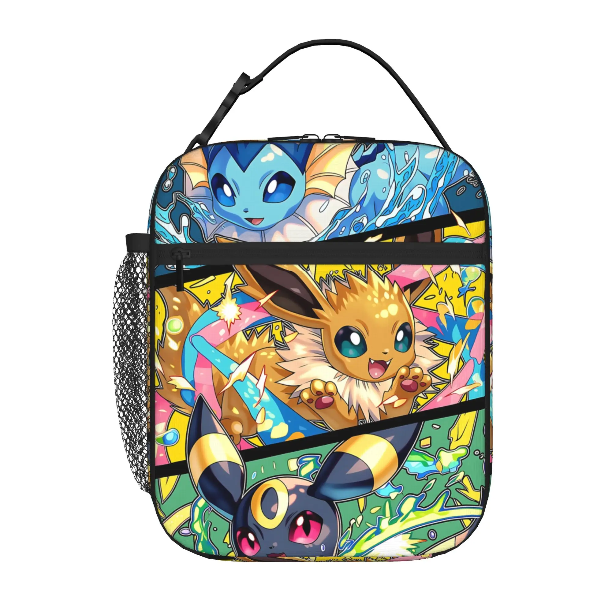 1 Piece Zipper Closure Group Storage Bag Pocket Pokemon  School Lunch Food Box Reusable For Lunch Food Bag