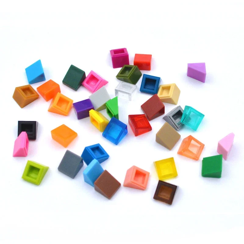 100 stücke DIY Bausteine Figur Glatte Abgeschrägte Ziegel 1x1 Pädagogische Kreative Größe Kompatibel Mit 54200 Spielzeug für Kinder