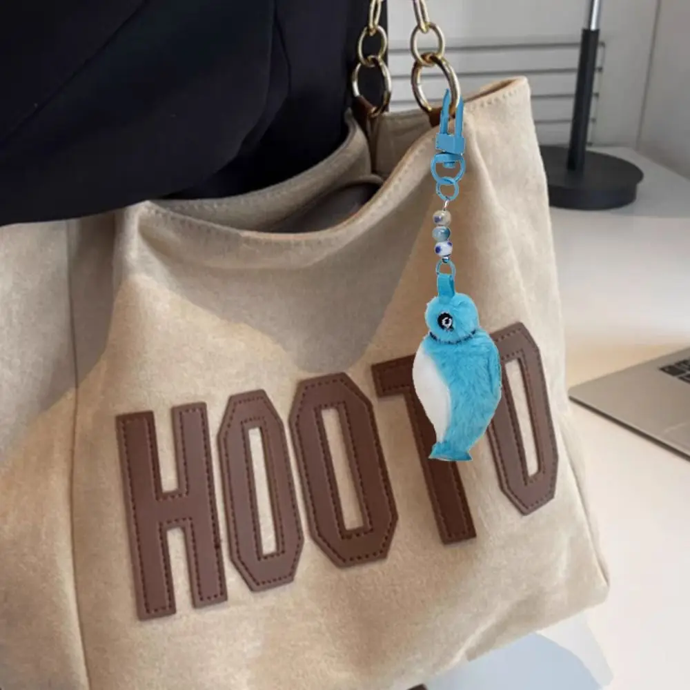 LLavero de pájaro de peluche realista de algodón PP, colección cómoda, mochila con animales de dibujos animados, colgante, llavero de felpa de pájaro esponjoso