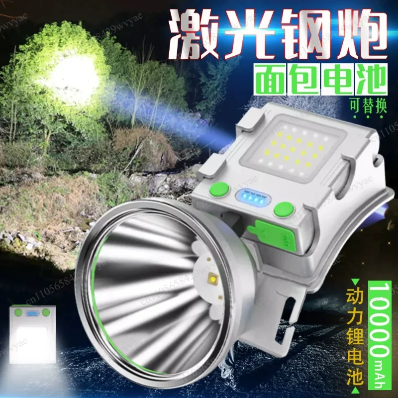LED Strong Light Headlight Laser Cannon, Outdoor Exploration Headlight