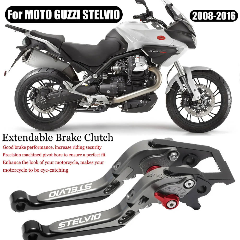 For Moto Guzzi Stelvio stelvio 2008-2016 Motorcycle Accessories CNC Brake Clutch Levers Adjustable Extendable Handlebar Grips