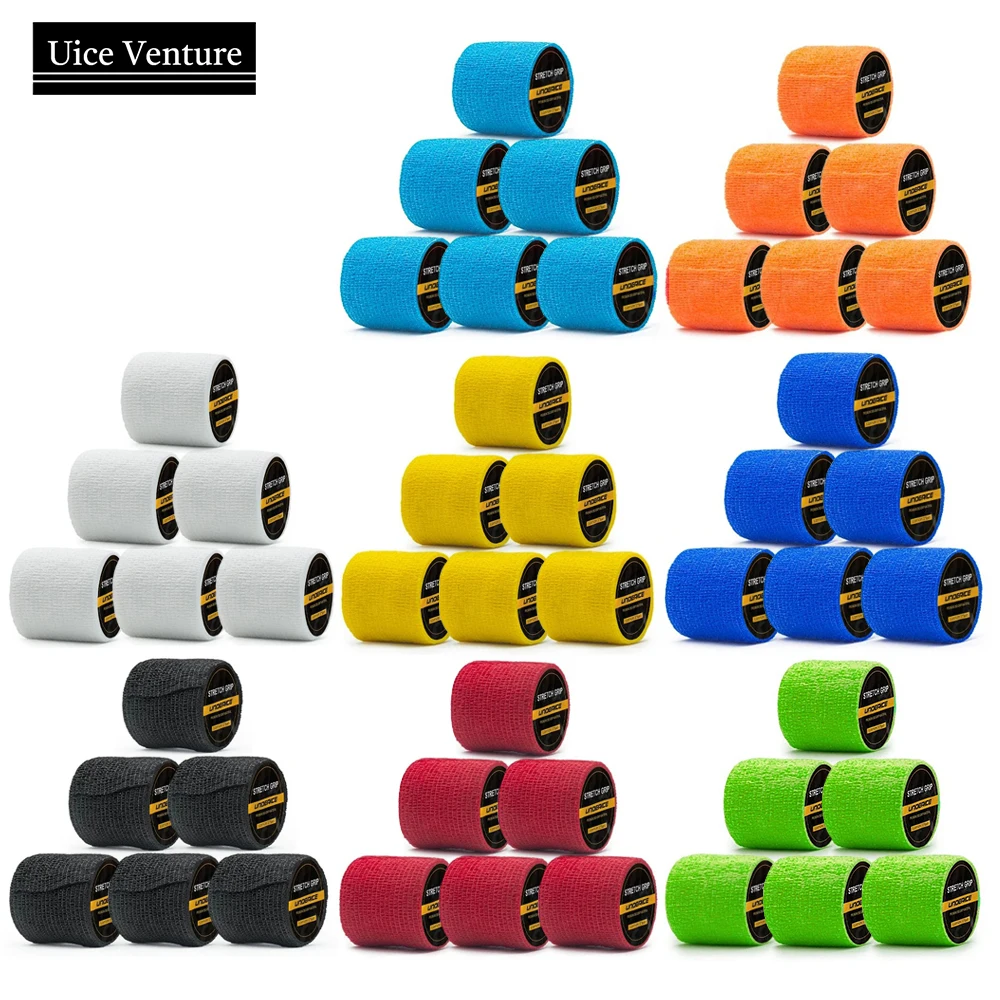 6pcs First Aid Self Adhesive Cohesive Elasticity Bandages Sports Tape For Wrist Ankle Sprains & Swelling Tattoo Cover