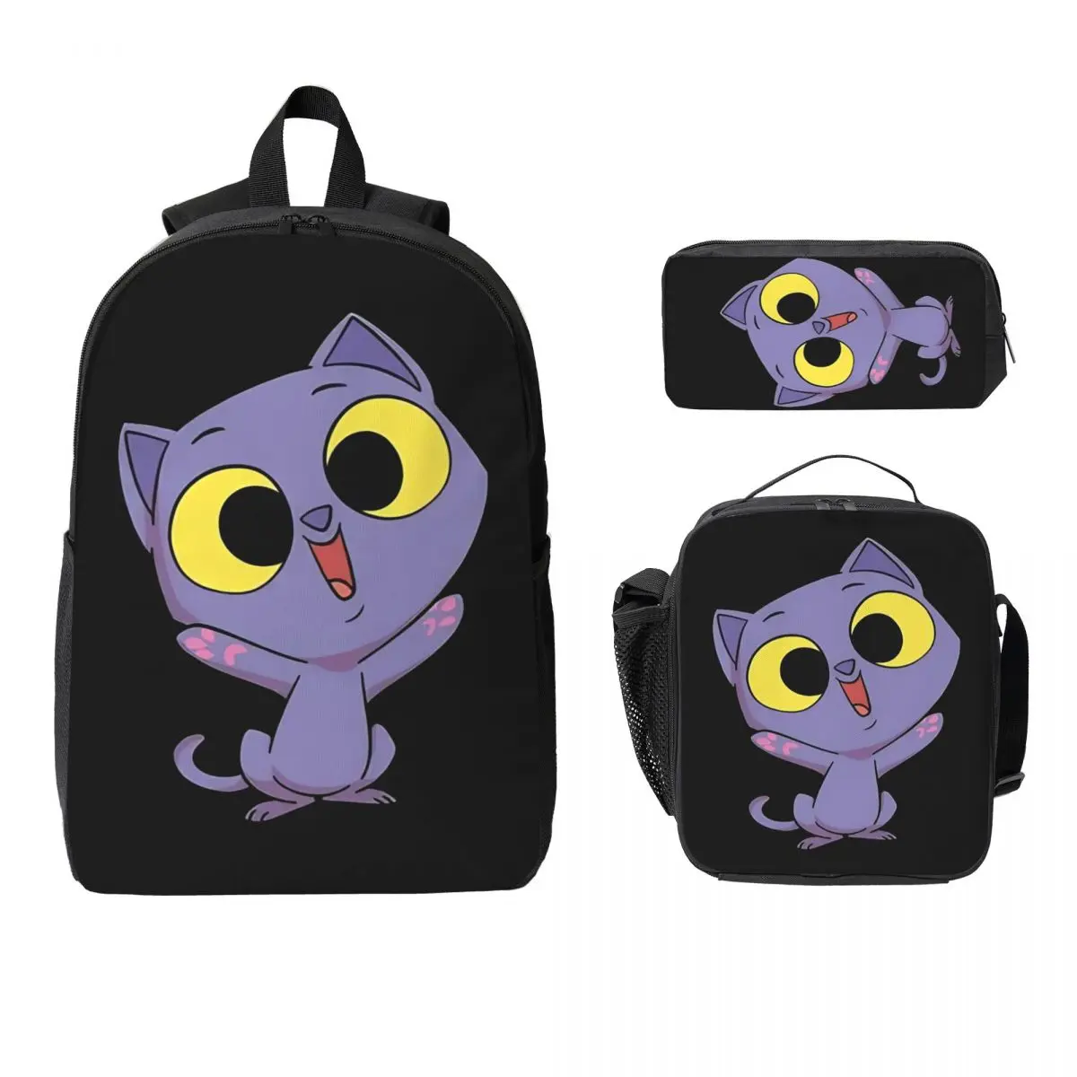 3Pcs Mortelles Adeles Backpack Set for Boy Girl Pen Bags Bookbag Sets with Lunch Box For School Students Knapsack
