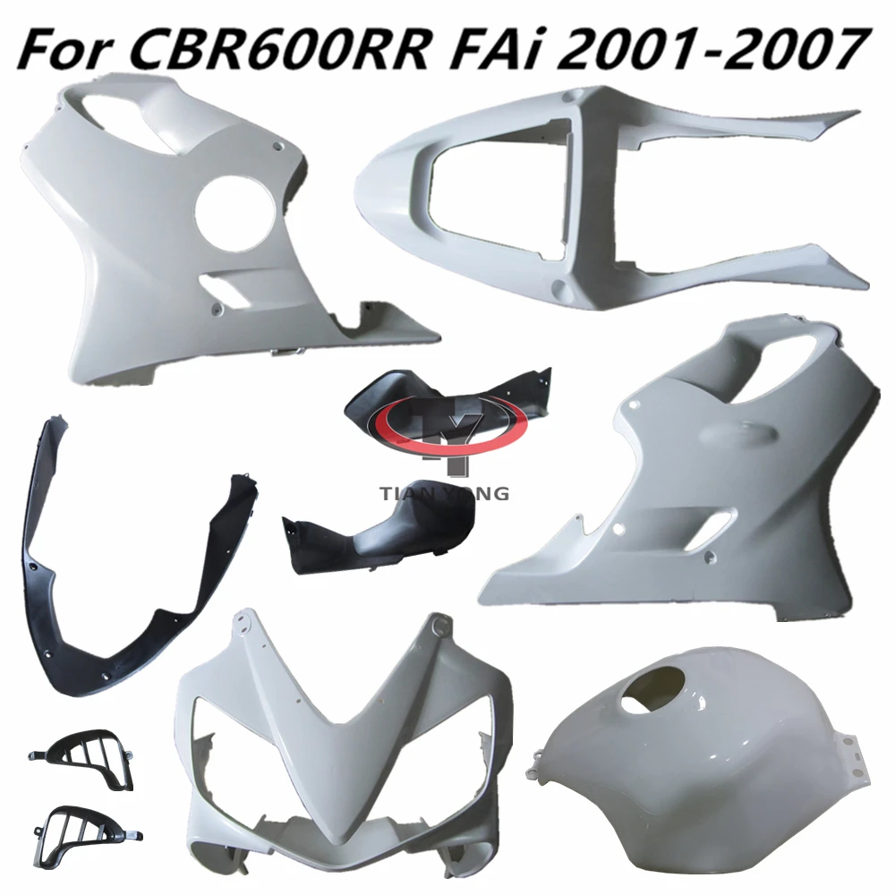 Bodywork Fairing Components ABS Injection Plastic parts For CBR600RR F4I 2001-2007 CBR600 CBR 600 RR Motorcycle Unpainted