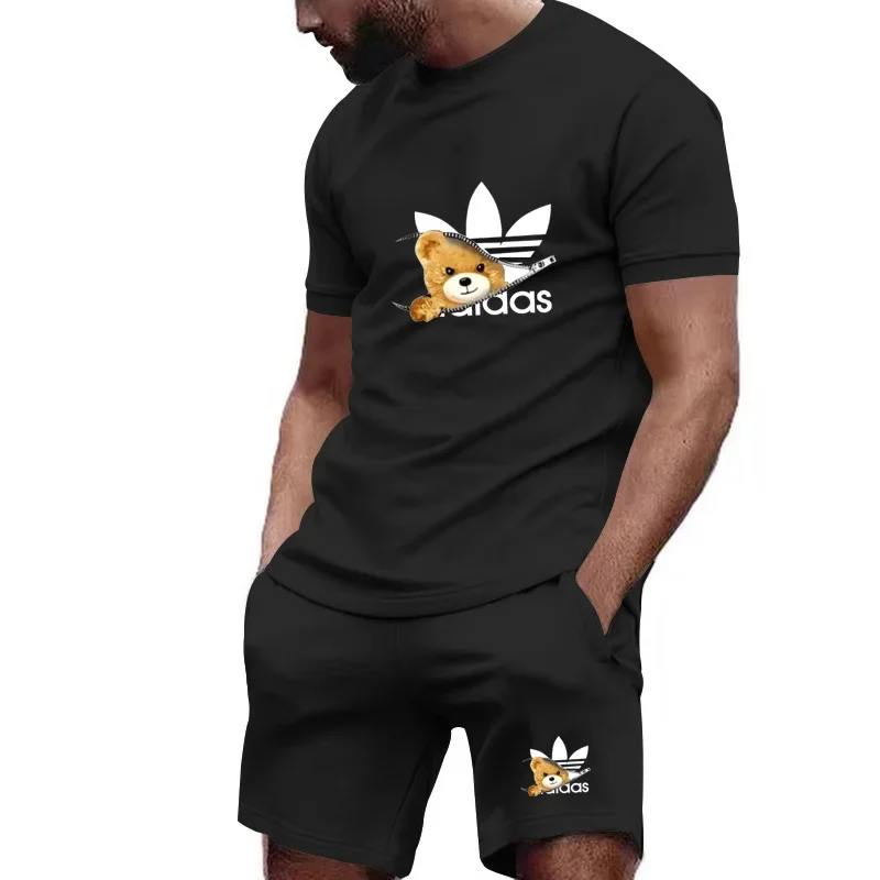 

2026 Summer Men's and Teenage Clothing. Available in Various Colors. Breathable Short-sleeved Pants Set. LeisureT-Shirts Sets