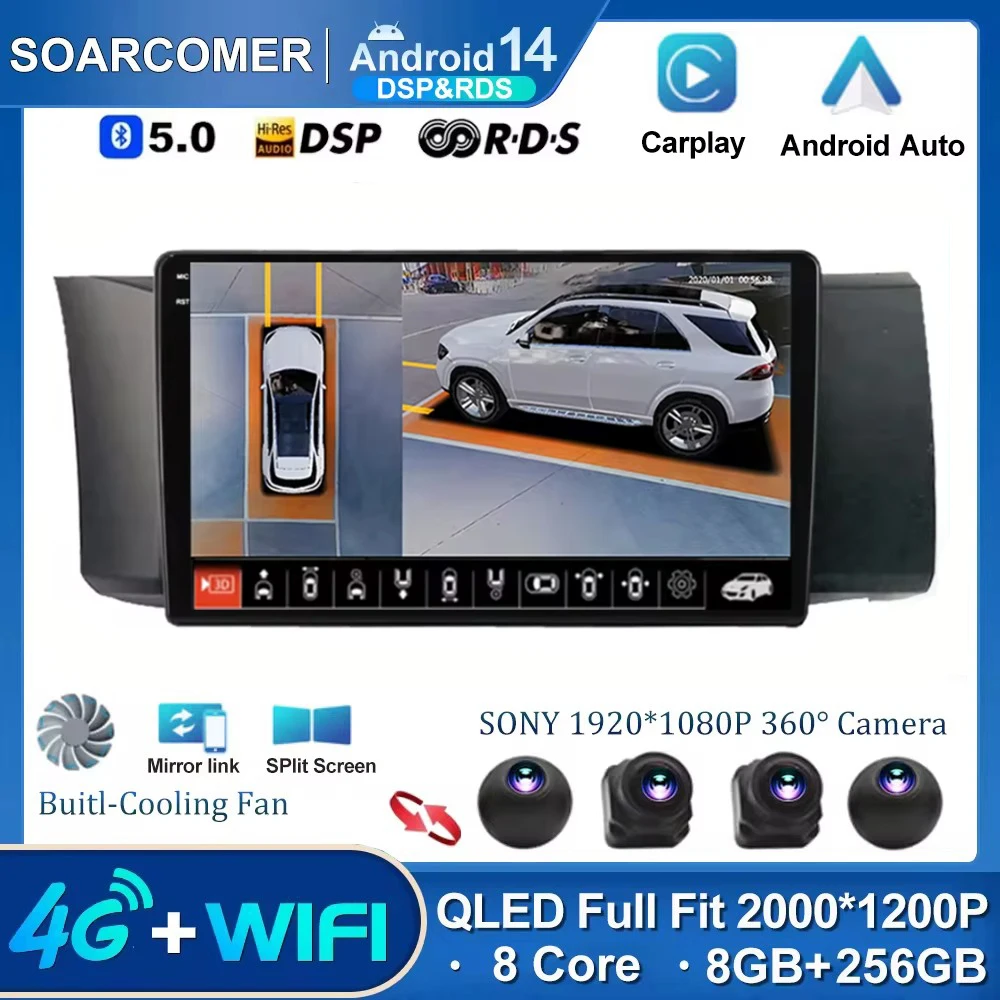 Android 14 IPS Screen Car Radio Audio For Toyota GT 86 For Subaru BRZ 2012 - 2016 Multimedia Player Wireless Carplay Auto 4G LTE