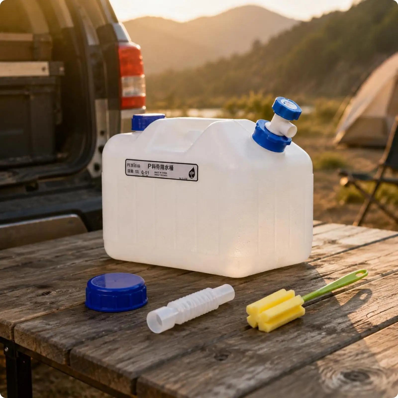 Food Grade Water Container Large Capacity Portable Water Tank Thickened for Outdoor, Car Travel, Home view 5