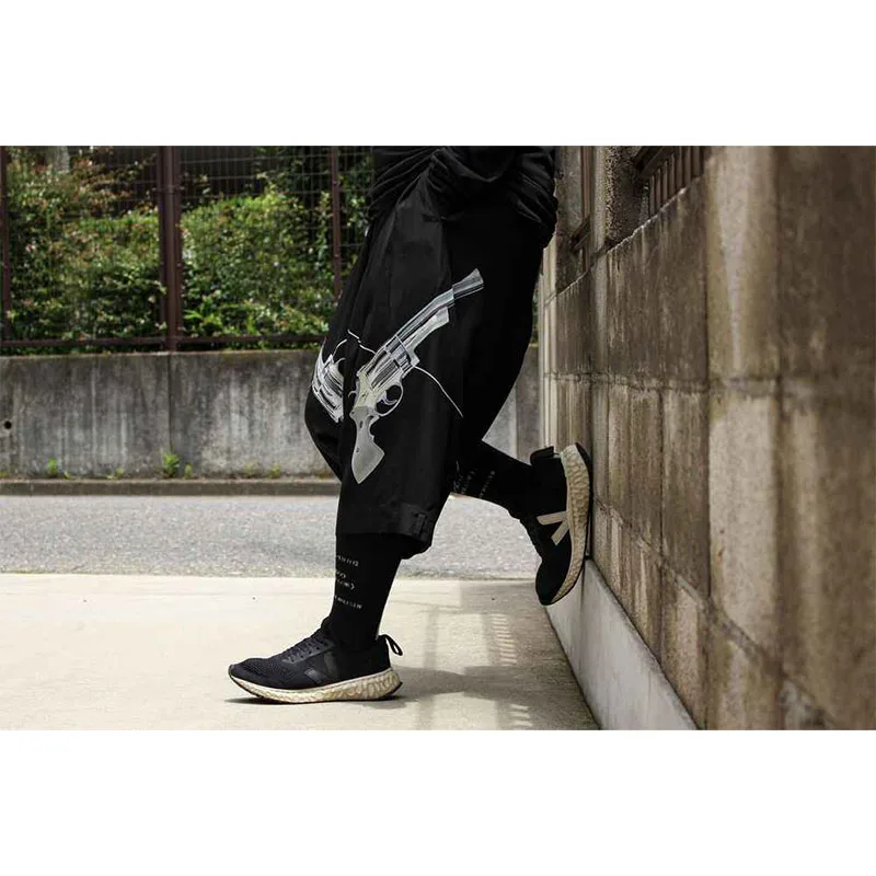 TOP-YAMAMOTO Japanese Original Design Chinese-Style Pants, Men's Trendy Brand Loose Large-Sized Casual Printed Shorts