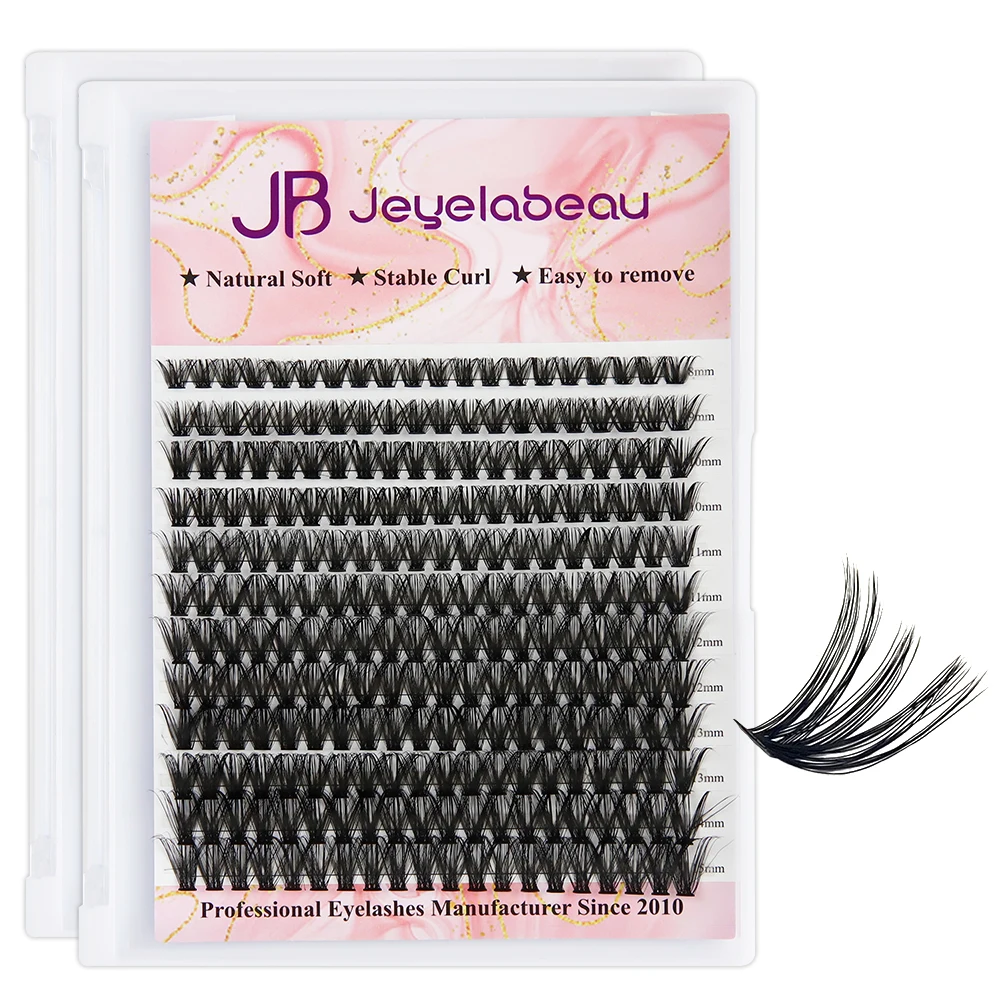 JB Jeyelabeau 30D/40D/50D rzęsy przedłużanie rzęs z norek DIY Cluster Lash rosja indywidualne sztuczne rzęsy naturalne wiązki rzęs