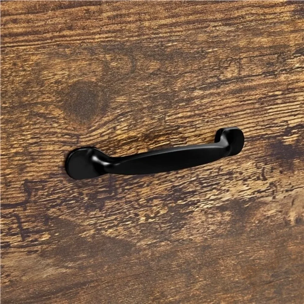 File Cabinet with 2 Drawer and 4 Open Storage Shelf Large Printer Stand for Home Office Organization Hanging Storage