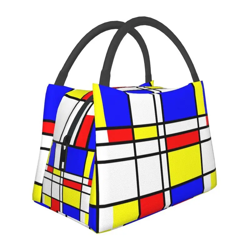 

Сумка для обеда Piet Mondrian на заказ для мужчин и женщин, теплый изолированный ланч-бокс для пикника, кемпинга, работы, путешествий