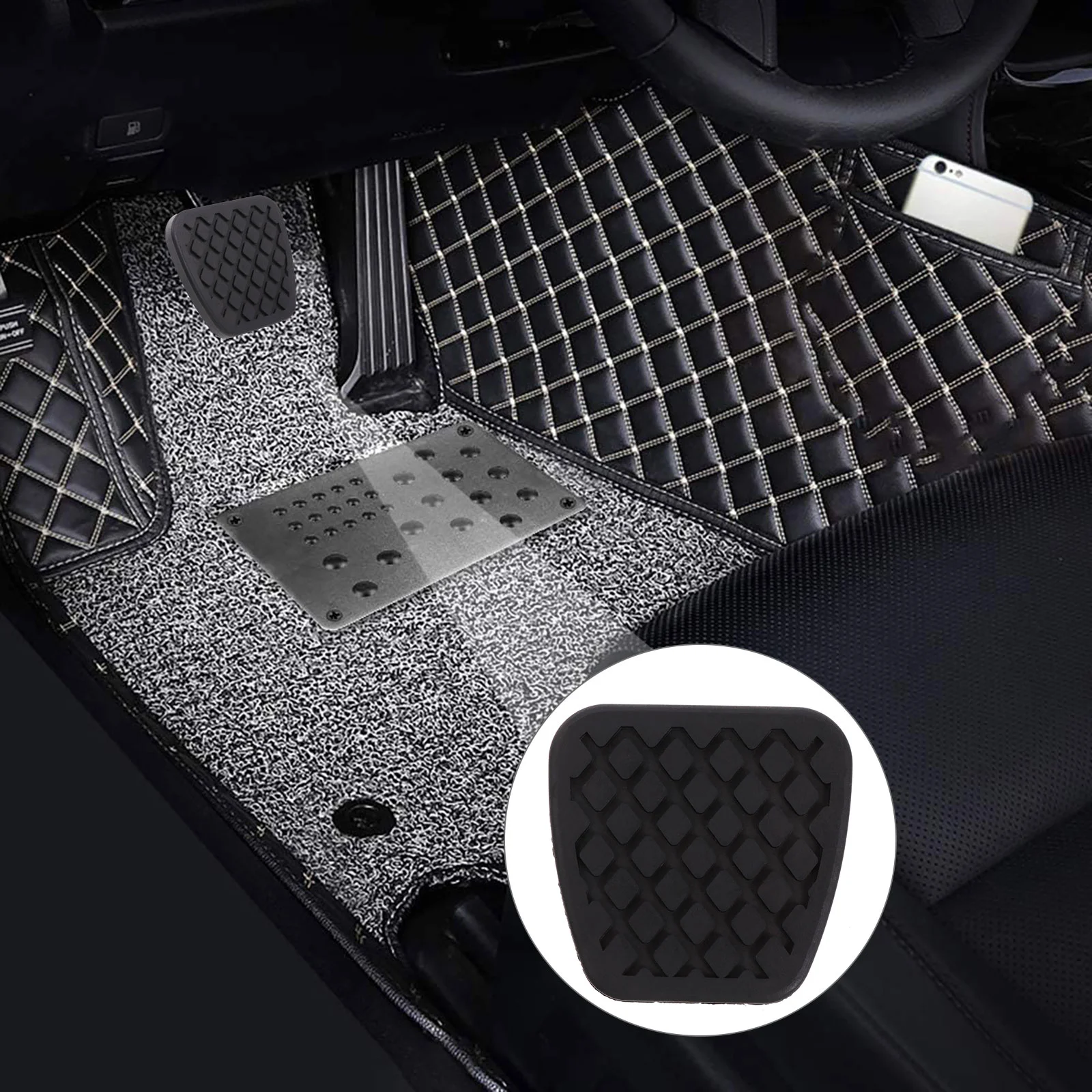 

3 Pcs Non slips Brake Clutch Pedal Pads Rubber Mat All Seasons Car SUV Truck Thick Strong Safe Odorless Fade Resistant