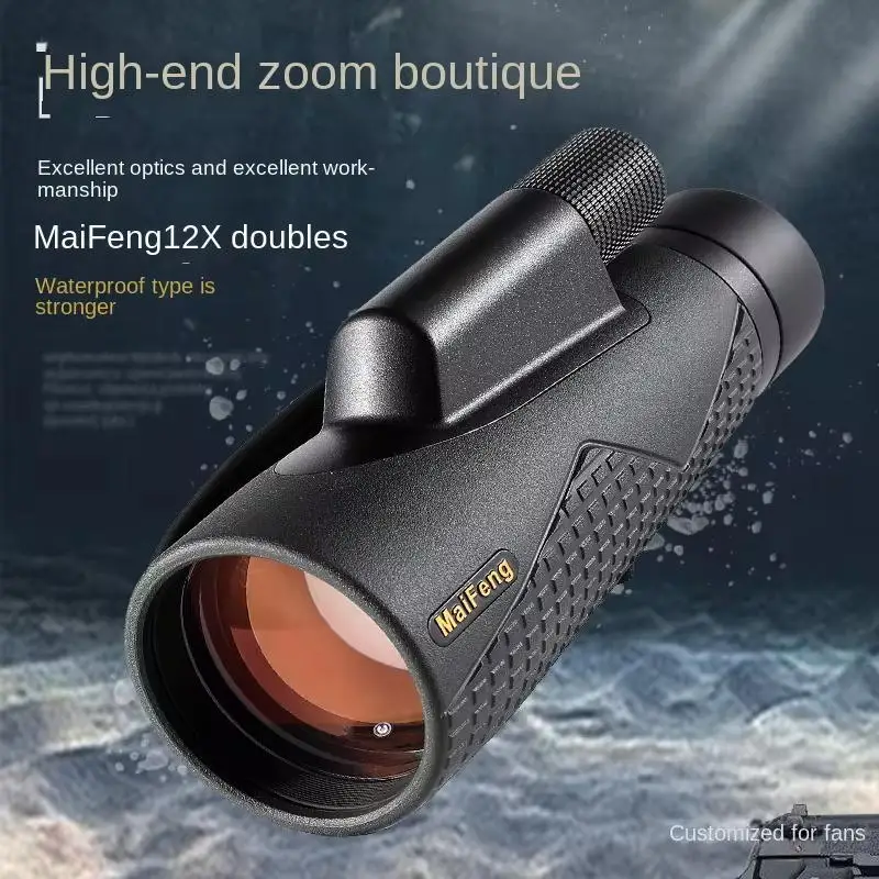 Maifeng 12X56 Monocular ED Glass Lens Waterproof Powerful Telescope Binocular Long Range Nitrogen for Hunting Camping Equipment