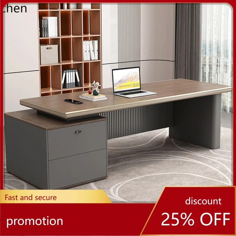 HT light luxury office desk and chair combination simple modern single supervisor manager office desk small desk