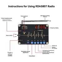【B89E】RDA5807M FM Radio Kit 87-108Mhz With Digital Tube Display DIY Microcontroller Electronic Solder DC 5V