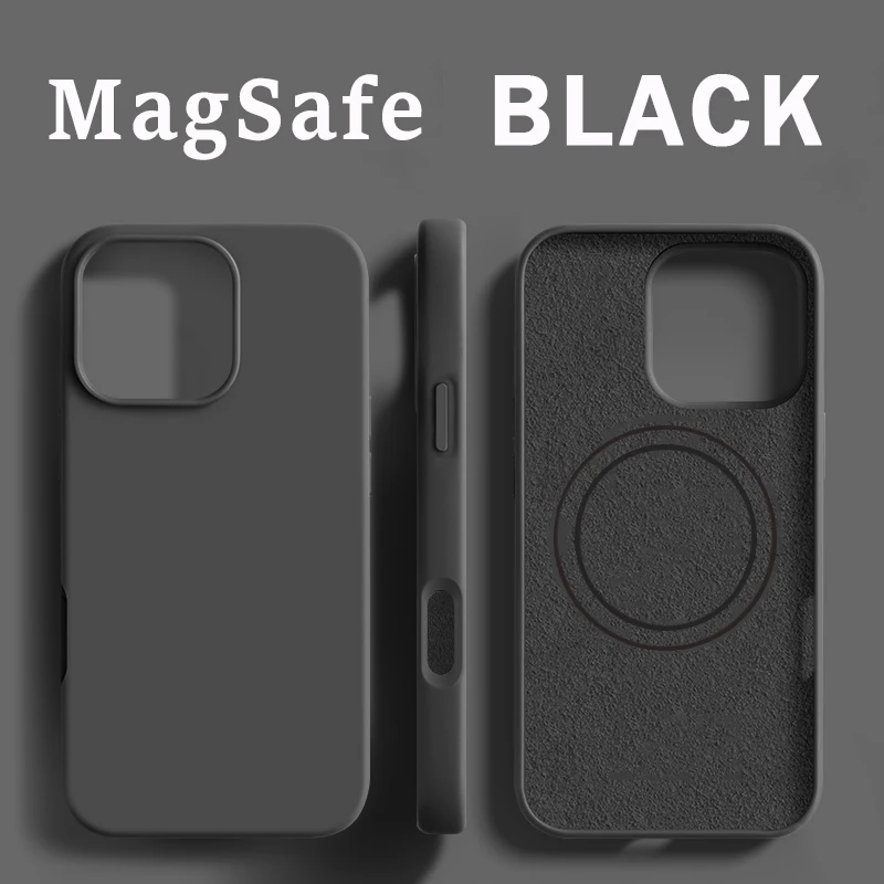 Für Magsafe Original Magnetische Fall Für iPhone 16 15 14 13 Pro Max Plus Drahtlose Lade Fall Officia Flüssigkeit Silikon Telefon Abdeckung – Detail 9