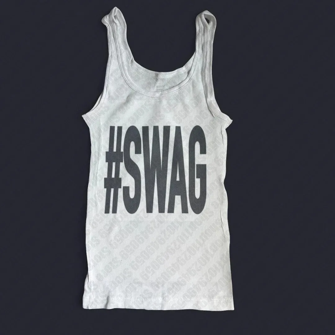Aesthetic Vintage Ribbed Tank Streetwear Trendy New Model personality Clothes Year round clothing Unisex Short Sleeves Couples