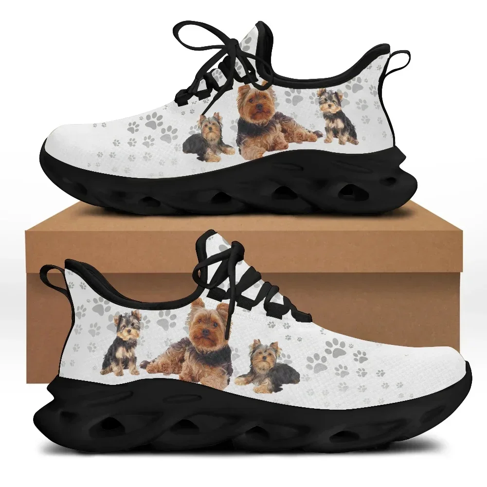 

Yorkshire Terrier Print Casual Sneakers Women Shoes Dog Paw Brand Design Summer Spring Walking Foorwear Tennis Shoes