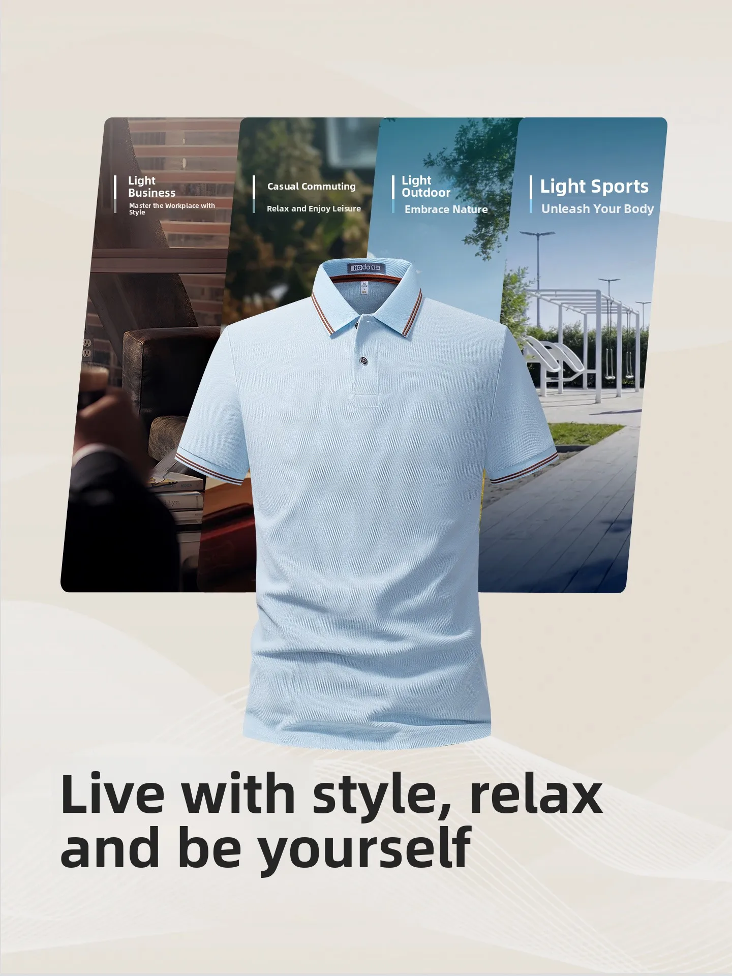 Hodo Linen Silk Cool Feeling Short Sleeve  Shirt Business Gentleman Style Summer New Arrival Father's Day Gift