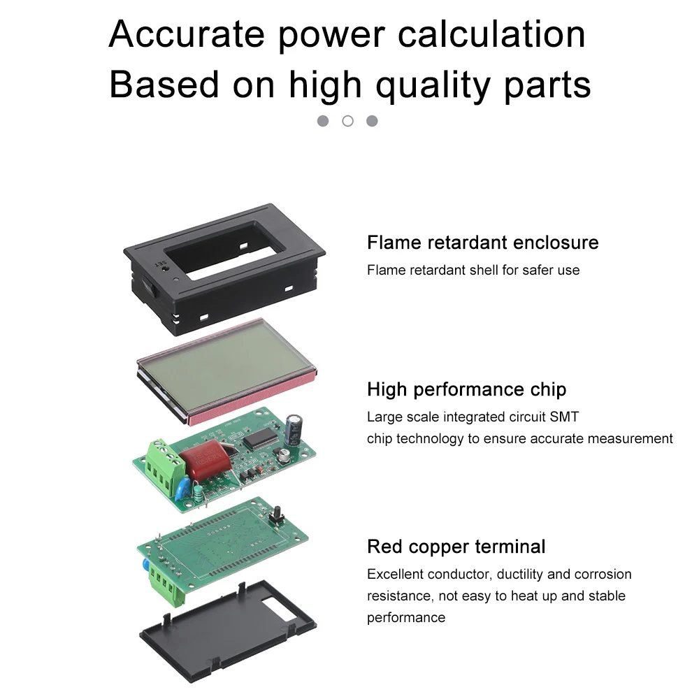 6 in1 5A 10A 20A 100A voltmetro digitale amperometro Tester di corrente di tensione potenza energia frequenza misuratore di fattore di potenza