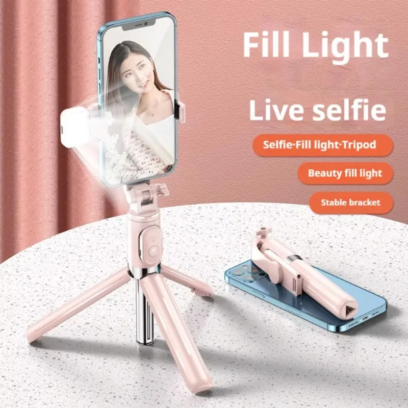 New Portable Bluetooth Selfie Stick Tripod Integrated Stand Extendable for Smartphones Travel Vlogging Streaming Photography