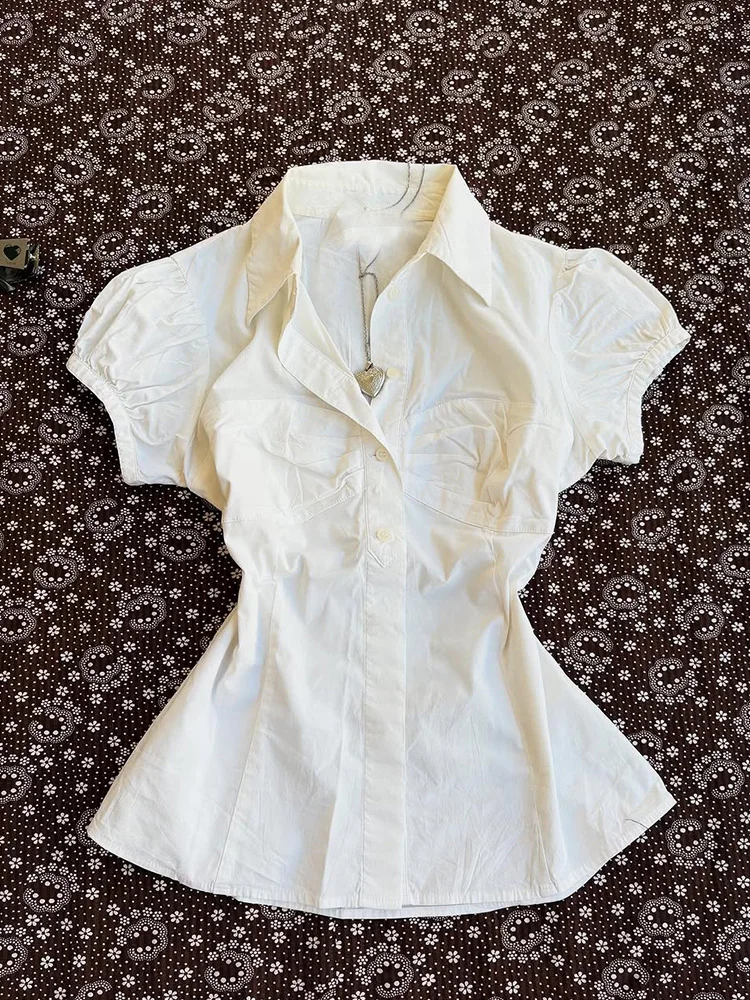 

Chic Lazy Beautiful f-Sve irt Original Design Breathable Cotton Blend Commute Sle Regular Fit Summer New Arrival