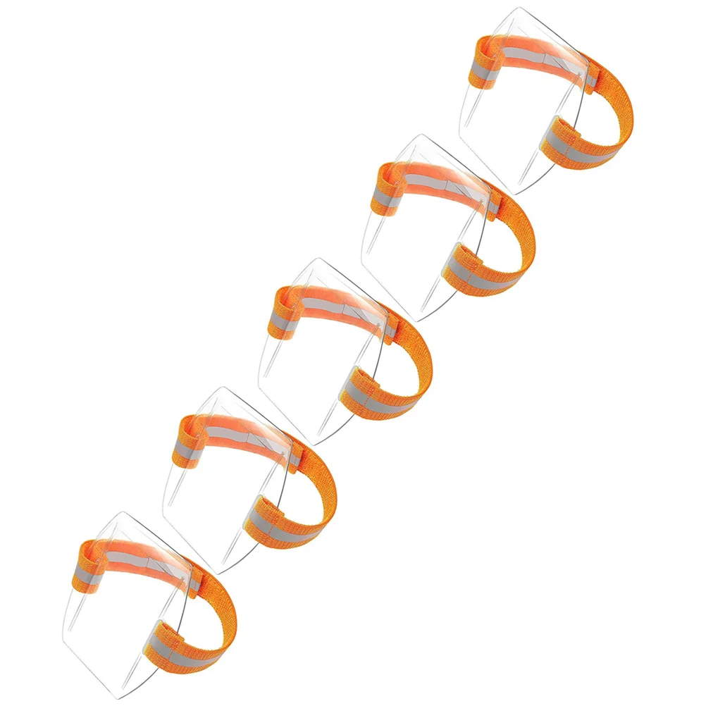 

5pcs Arm Badge Holder Adjustable ID Card Sleeves Bright Color Waterproof PVC Portable Work Orange Worker House