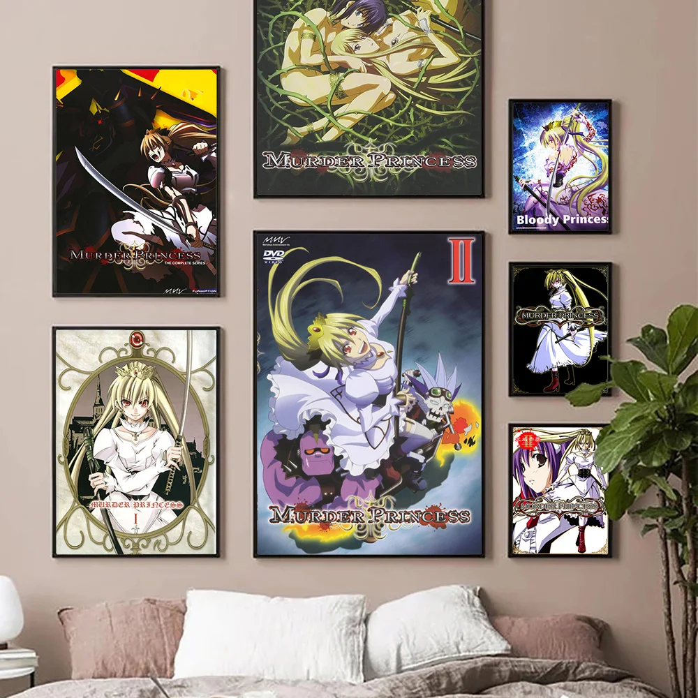 Murder Princess Japanese Anime Print Art Poster Cartoon Role Wall Stickers Manga Character Canvas Painting Otaku Bedroom Decor