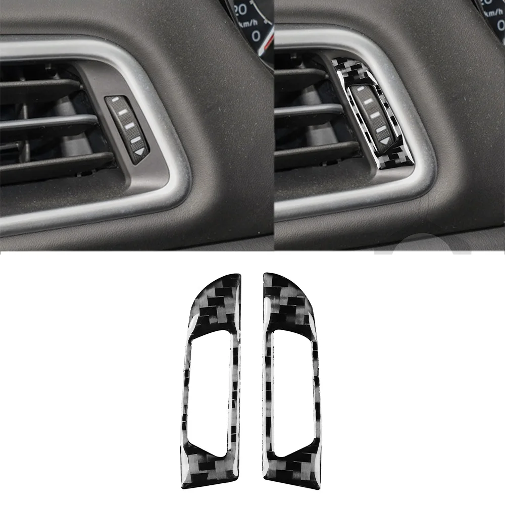 Air Conditioning Vent Outlet Decorative Trim Cover Sticker for Ghibli 2014-2022 Car Interior Accessories Carbon Fiber